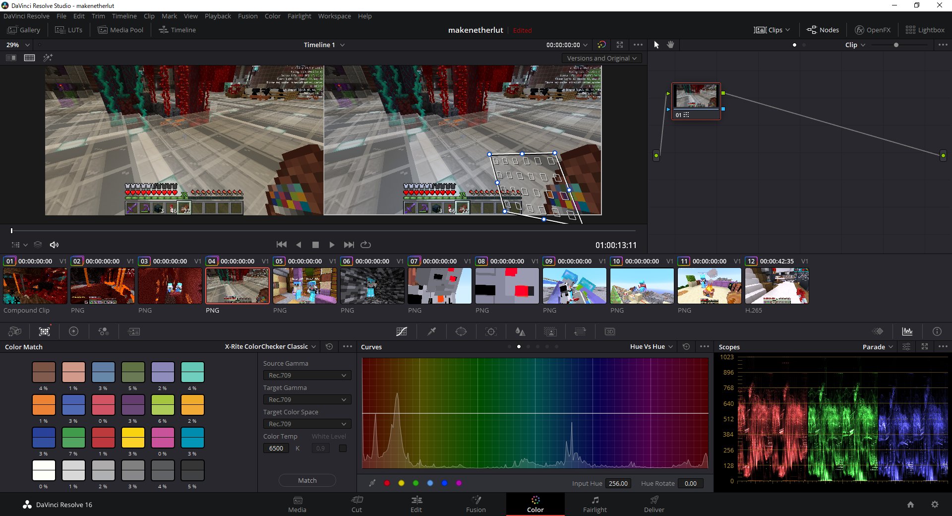 OBSにDavinci Resolveで作成した3D LUTを当てる