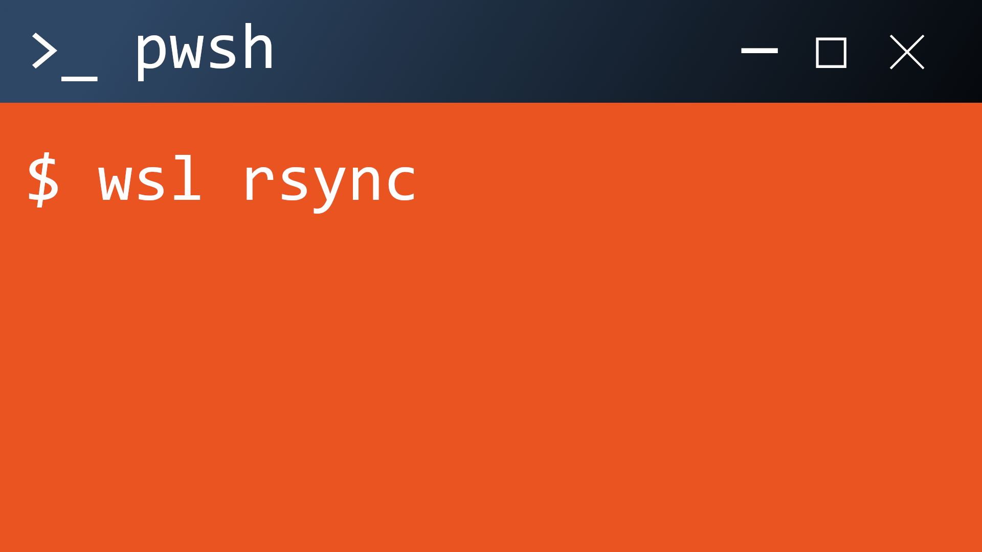 WSL rsync