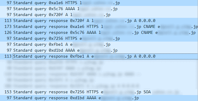 iOS 14/macOS 11 のスタブリゾルバが HTTPS RR や CNAME を名前解決する様子を Wireshark でパケットキャプチャした